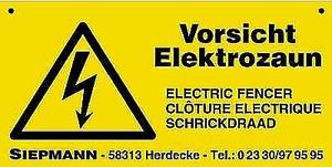 Elektrozaun-Warnschi
