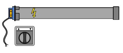 Rohrmotor mit Totmann-Schalter