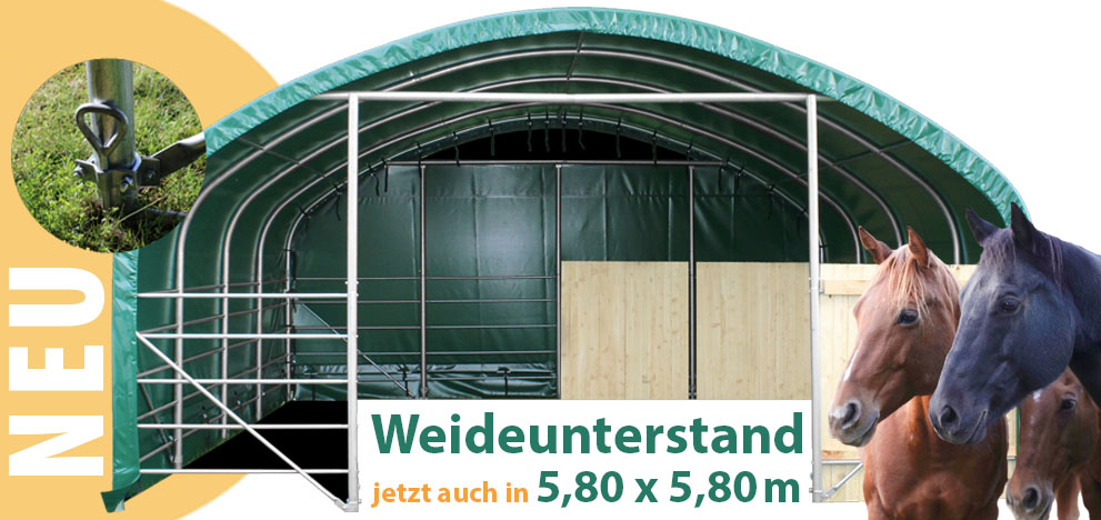 Weideunterstand in neuer Größe