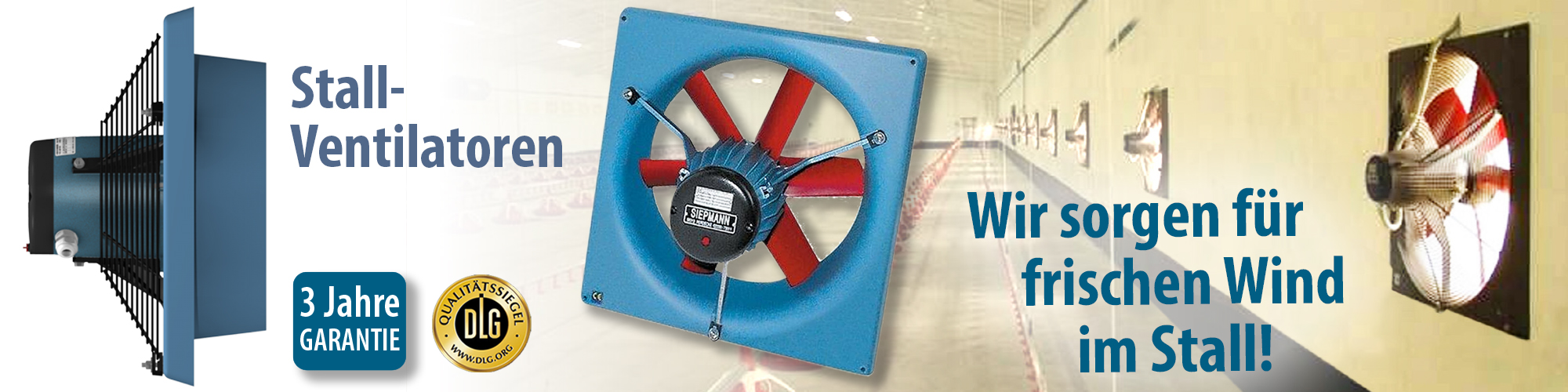 Ventilatoren für die Stallbelüftung bei siepmann.net