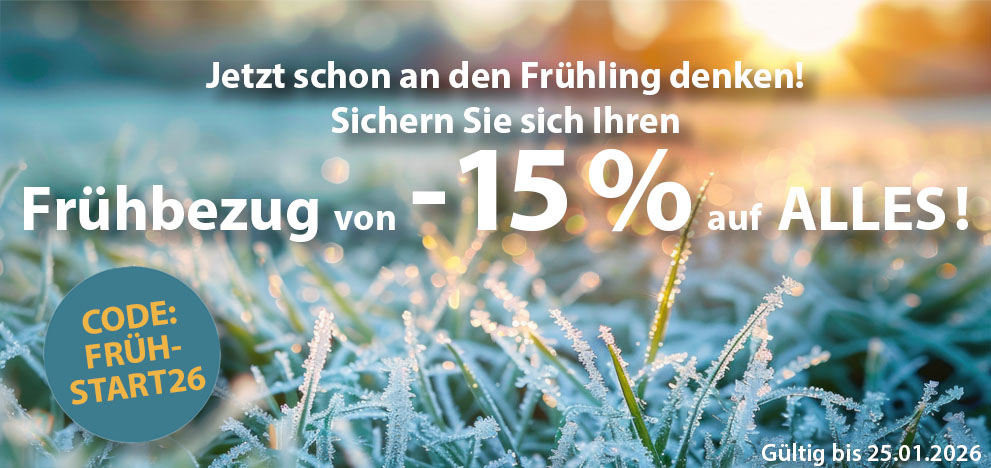 15% Rabatt für Frühbezug