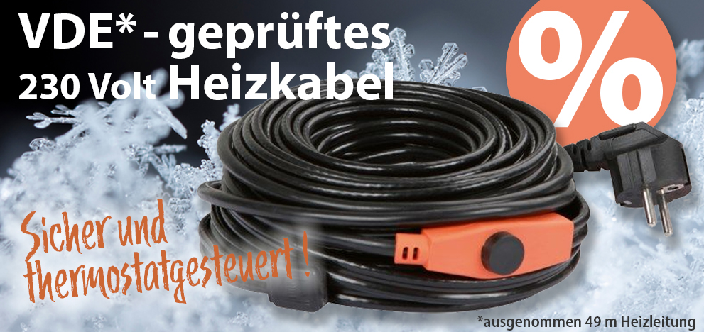 Frostgeprüfte Heizkabel bei Siepmann.net