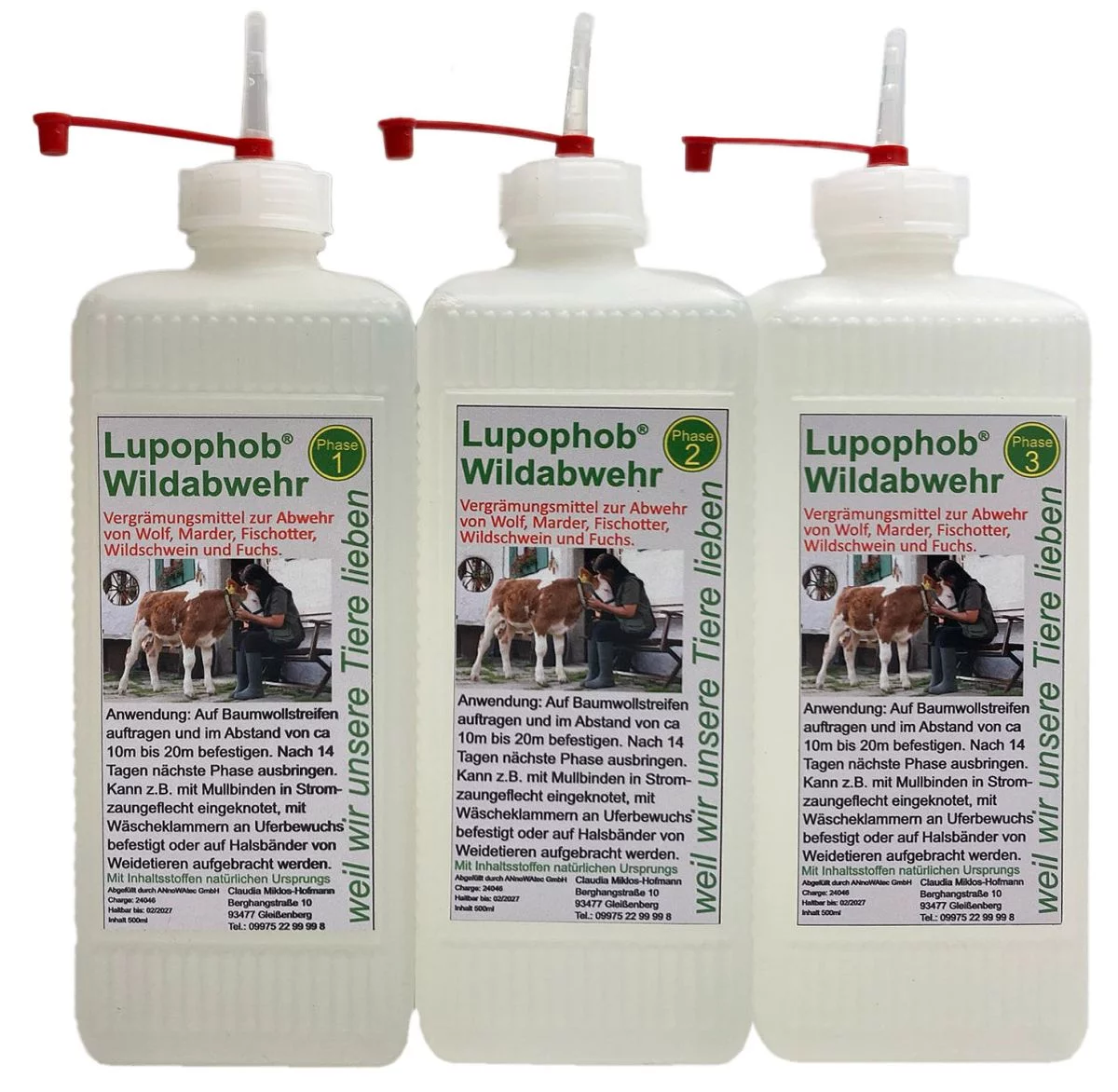 vergraemungsmittel lupophob 3x500ml