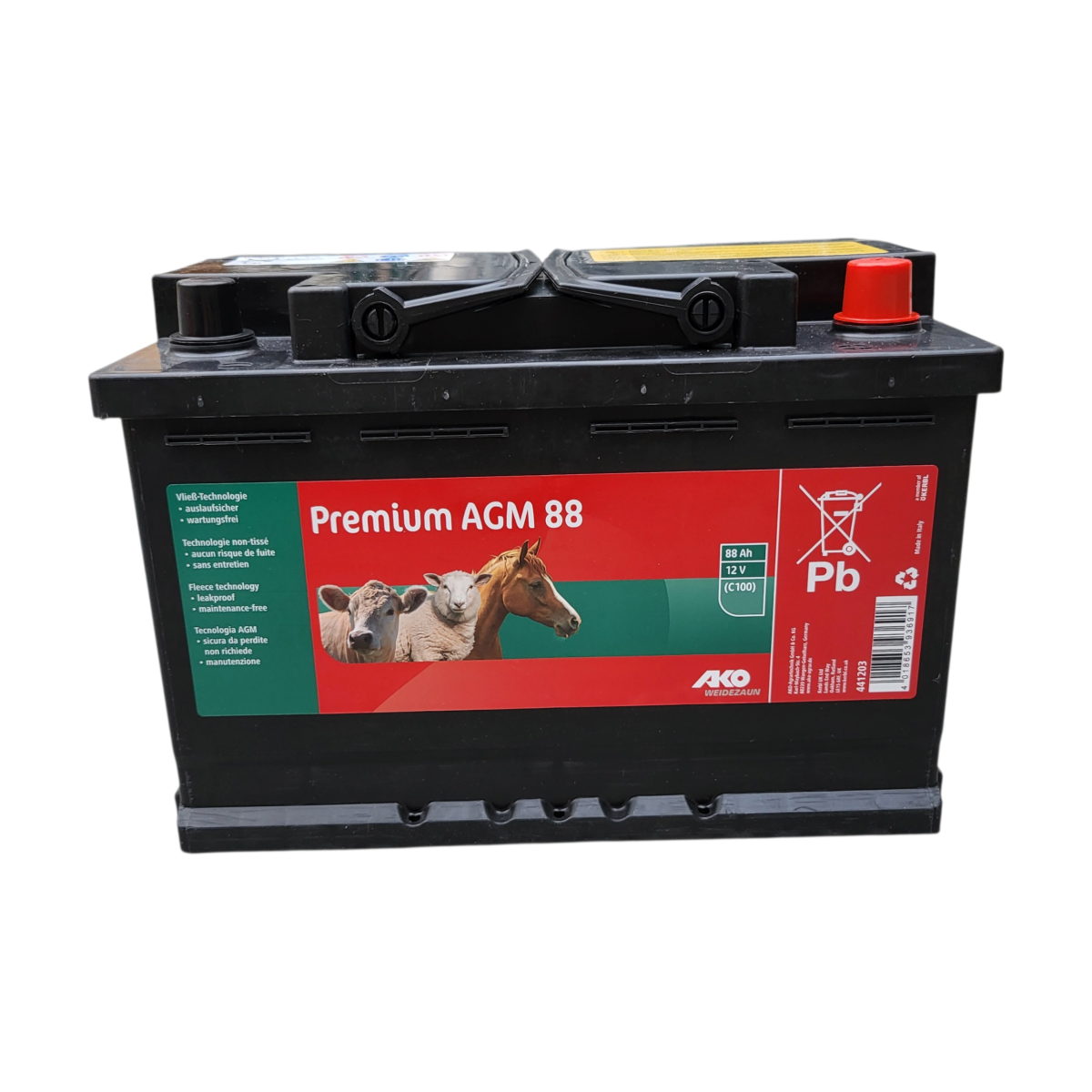 12 Volt Super Vlies Akku für Weidezaun