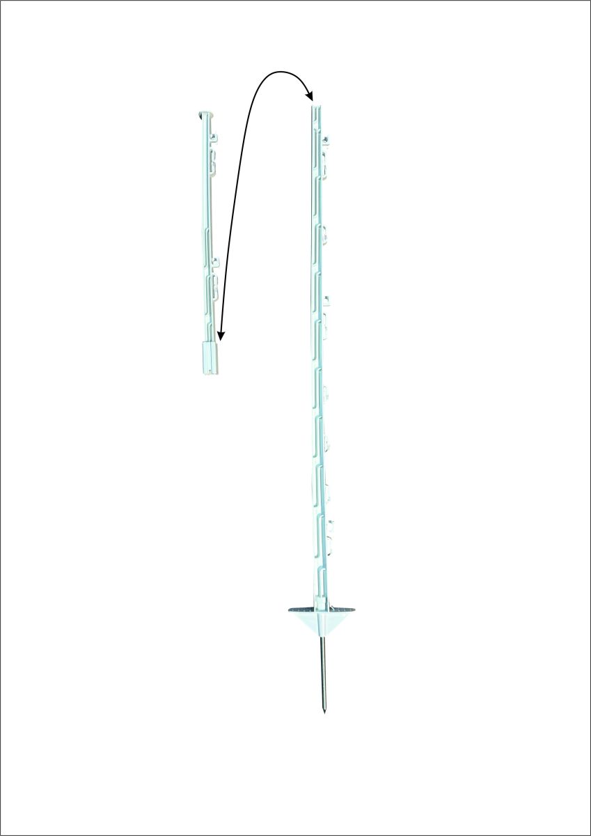 20 Stk. Kunststoffpfahl 150cm teilbar