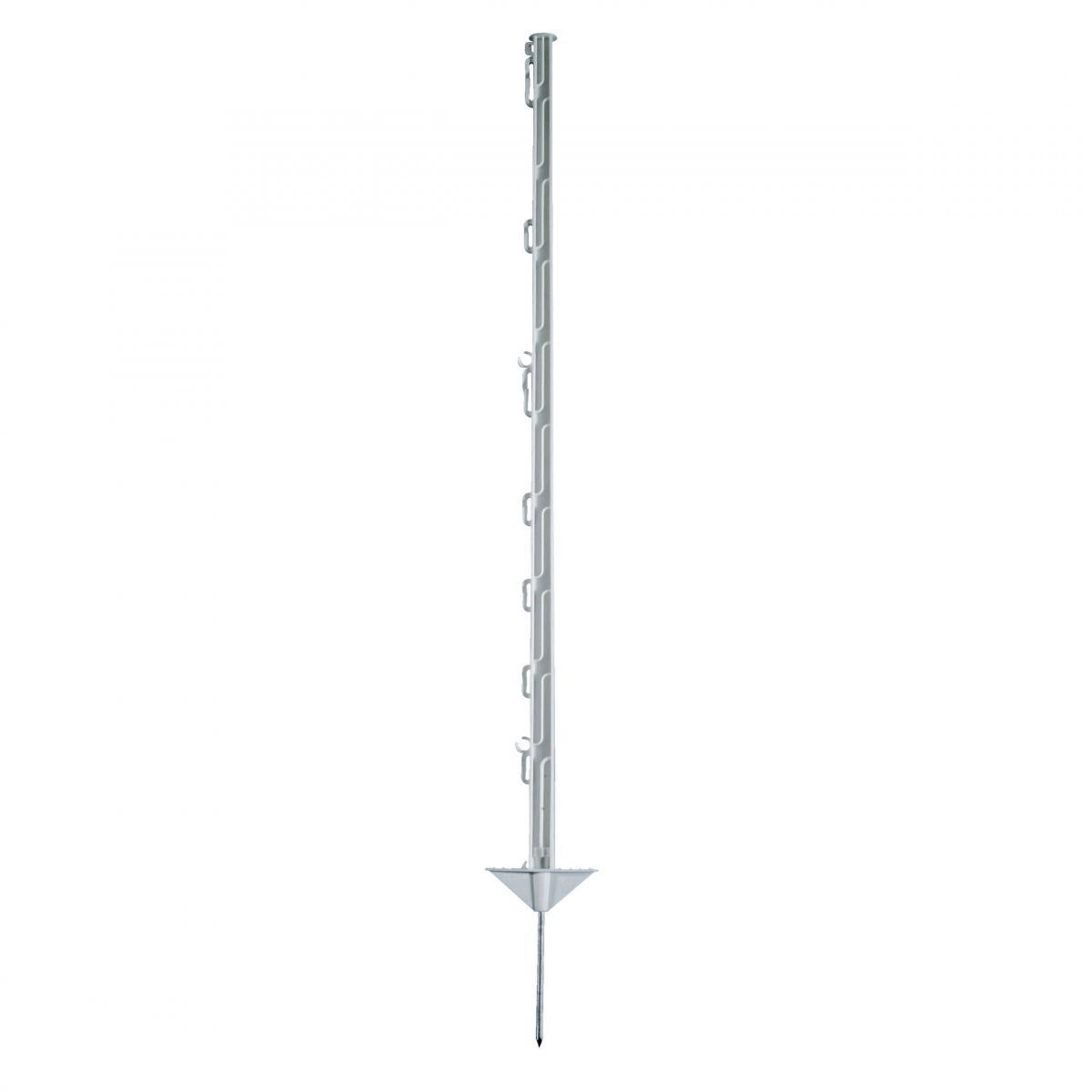 Kunststoff-Zaunpfahl Doppeltritt, weiß