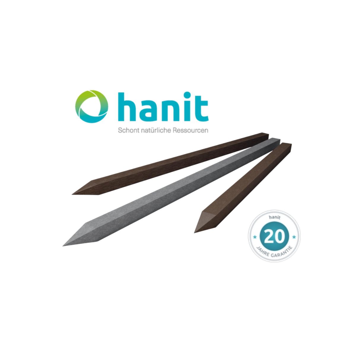 Kunststoffpfahl eckig 9x9cm