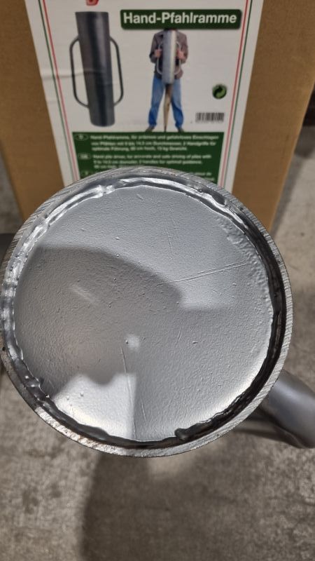 Pfahlramme fest verschweißtes Deckelblech