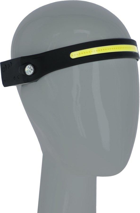 Elastisches Kopfband kann an Kopf- bzw. Helmgröße angepasst werden