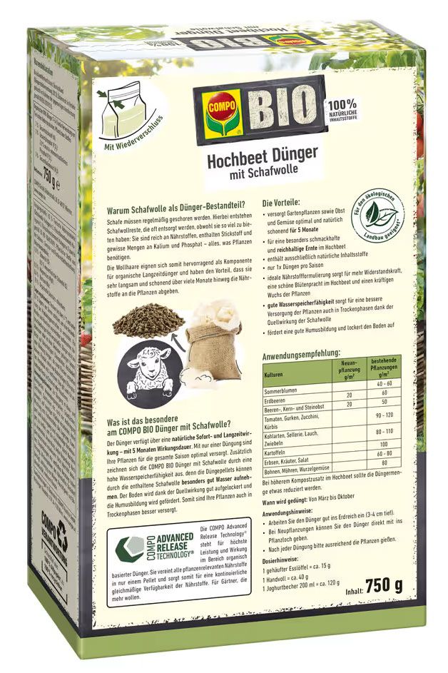 Hochbeet Dünger Bio von Compo