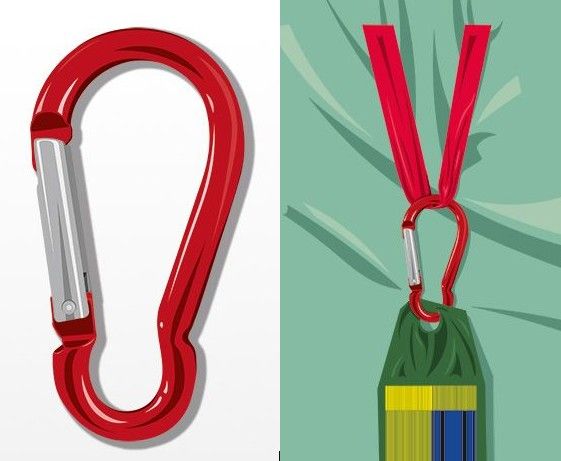 25 Stück Karabinerhaken aus Aluminium speziell für die Fixierung von Strohballenschutzvlies