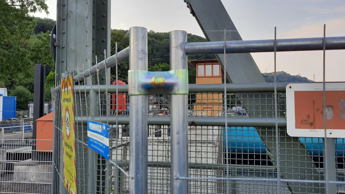 Bauzaunklemme Anwendungsbild