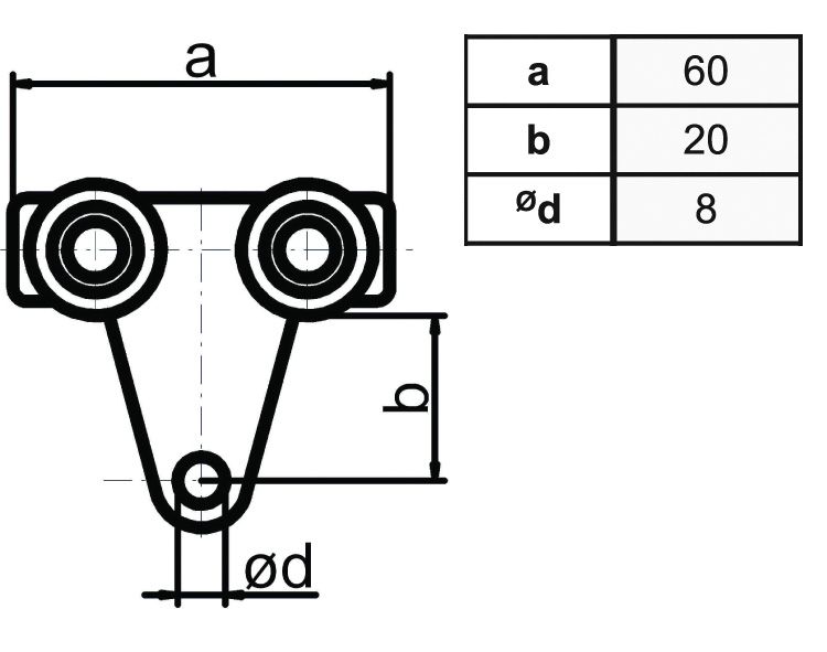 Technische Maßskizze Transportanhänger Typ 10