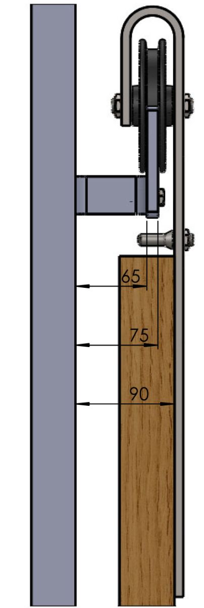 Abstand zur Wand mit Torrolle 120 mm