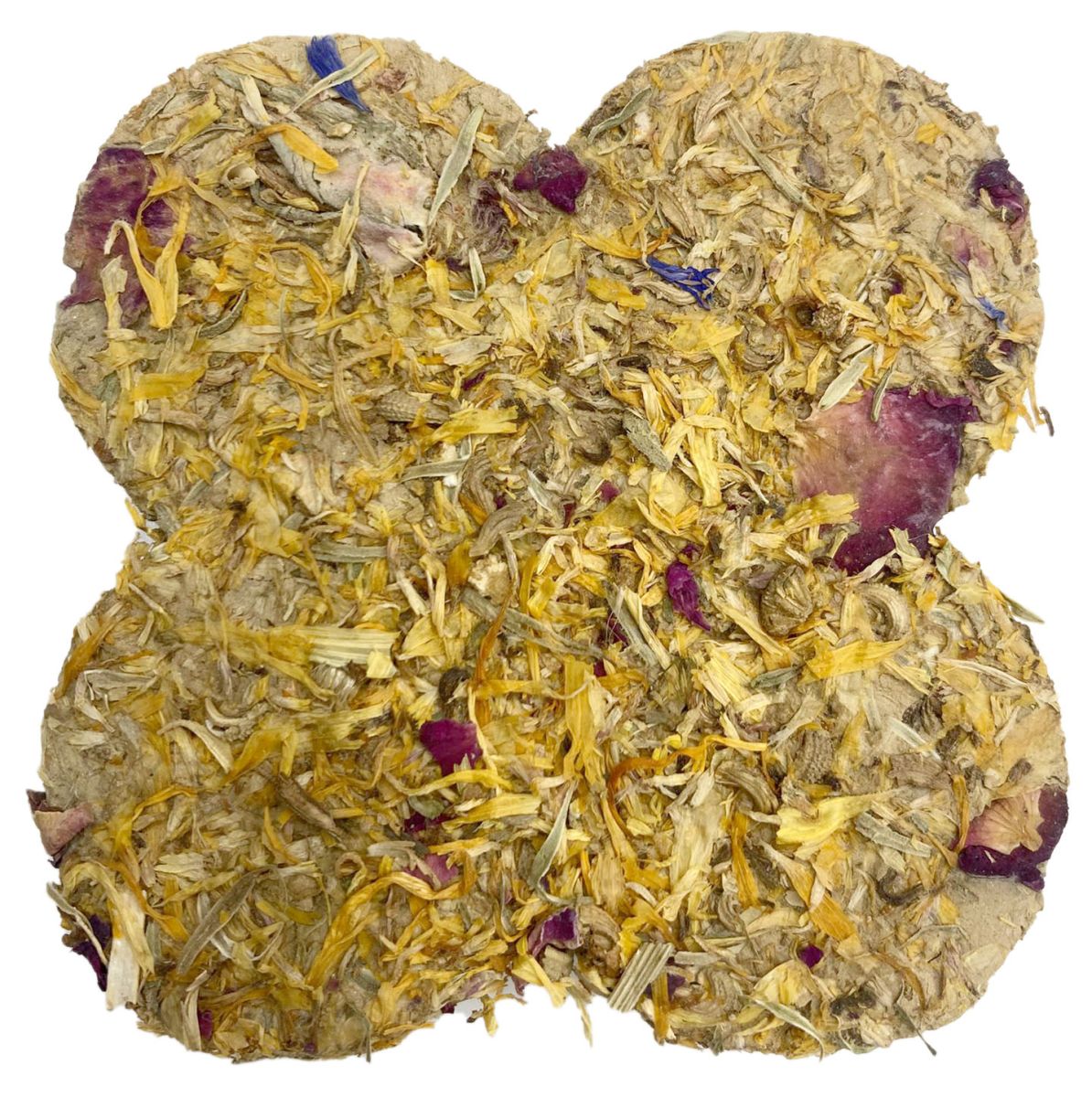 Knabberstein für Nager mit getrockneten Blüten