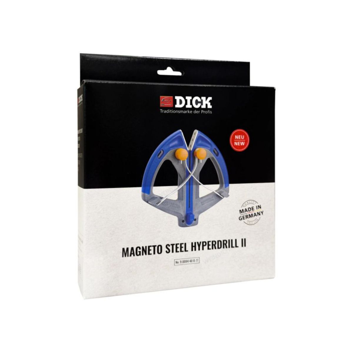 Verpackung des F. Dick Magneto Steel Hyperdrill II Messerschärfers Made in Germany