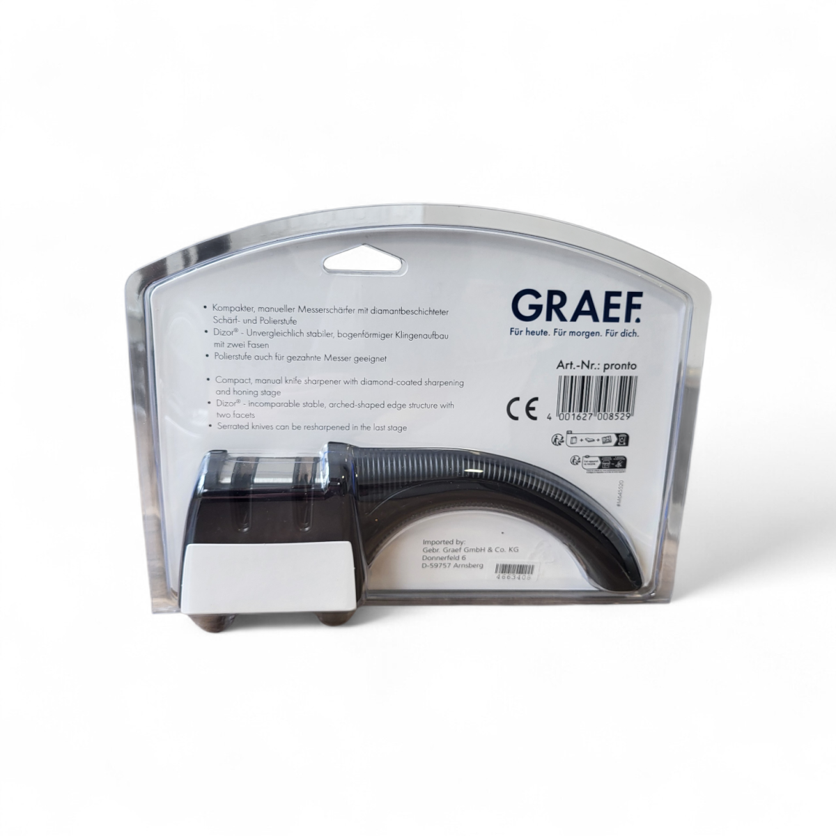 GRAEF Pronto Verpackung Rückseite