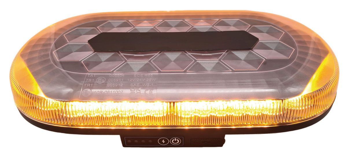 Akku LED Warnbalken mit Magnetfuß