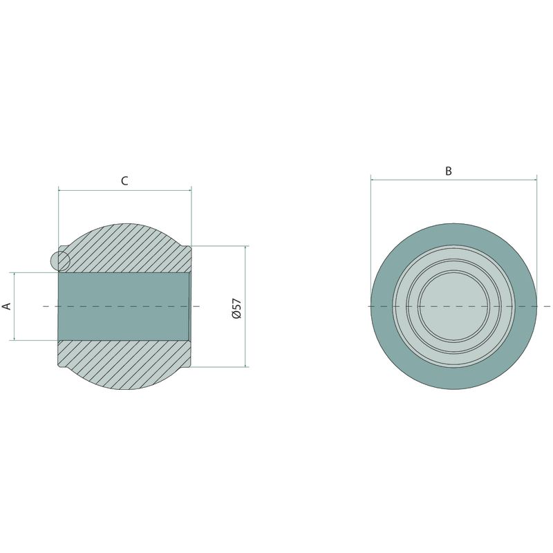 Zeichnung: Oberlenker-Kugel KAT 3-4 HD