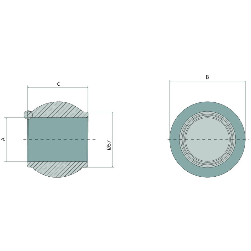 Zeichnung: Oberlenker-Kugel KAT 4 HD