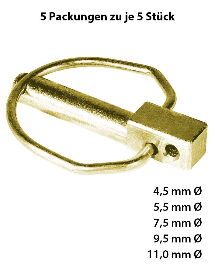 Sicherheitsklappstecker im Spar Set mit 5 Sorten