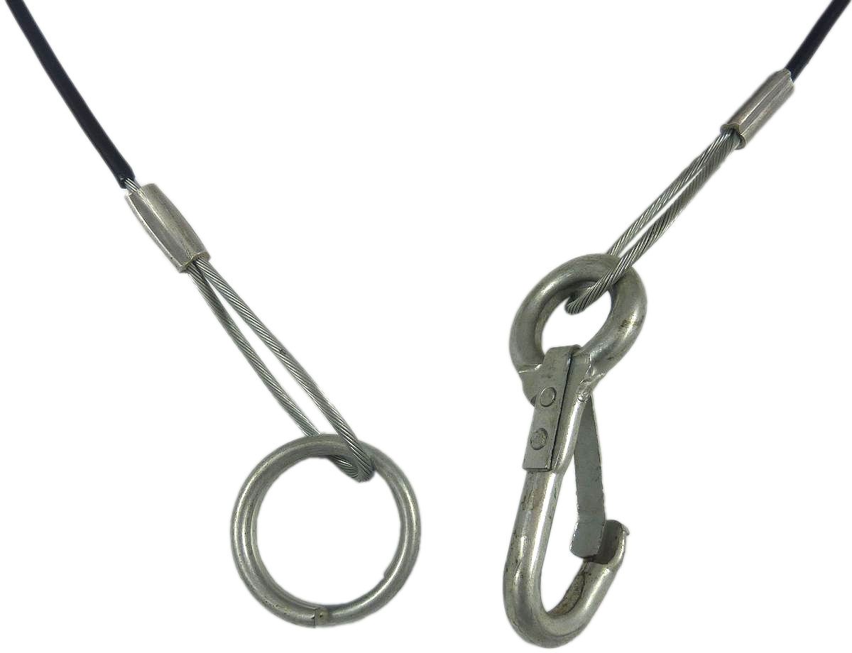 Bremssicherungsseil mit Karabiner und Ring