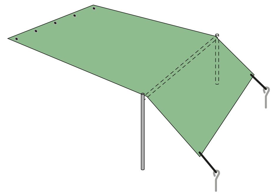 Sonnensegel für Weidezelt 2,75 m