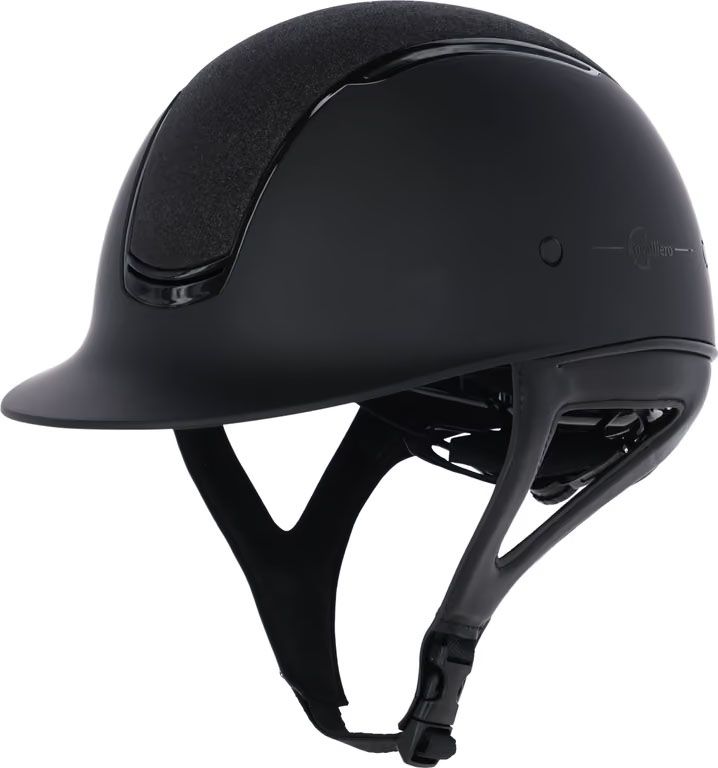 Eleganter schwarzer Reithelm Eclipse mit modernem Design und sicherem Befestigungssystem für den Reitsport