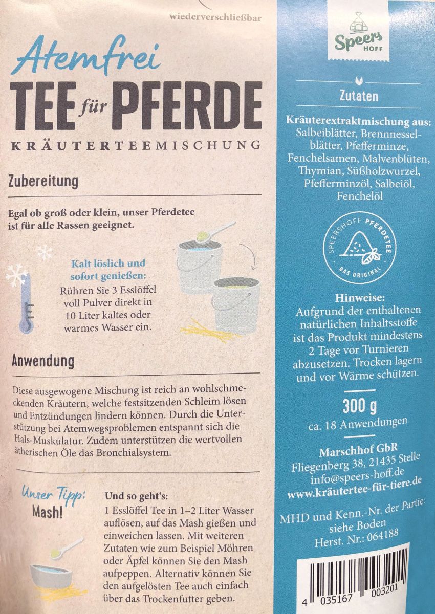 Pferdetee "Atemfrei"
