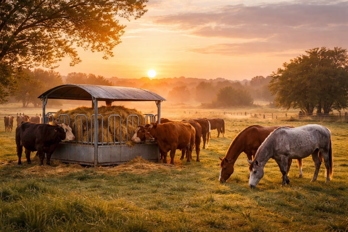 Beispielbild - Heuraufe als sichere Futterstelle für Pferde
