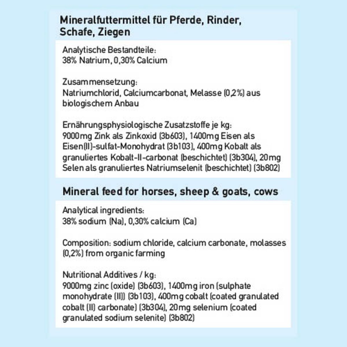 Inhaltsstoffe Mineralleckstein ZINCOBLOCK