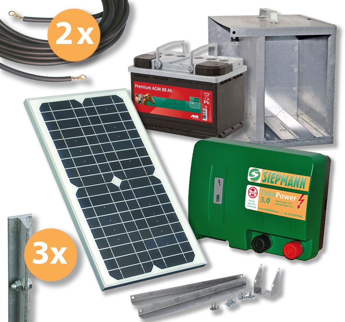 Solar Weidezaun-Starter-Set