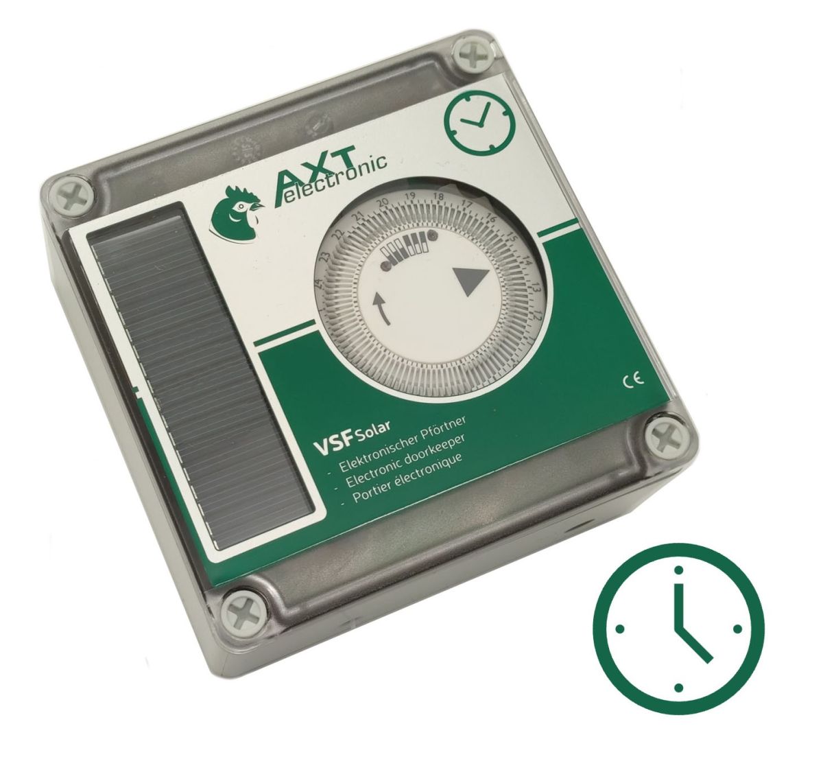 Solarbetriebener Pförtner für Hühnerklappen - VSF