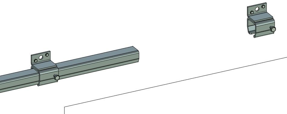 Wandmuffe für Laufschiene Typ 10/80 kg