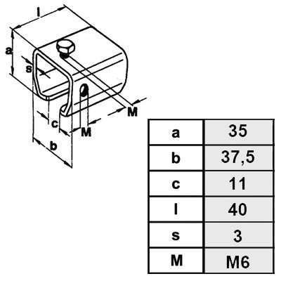 Anschweißmuffe Typ 10/80kg