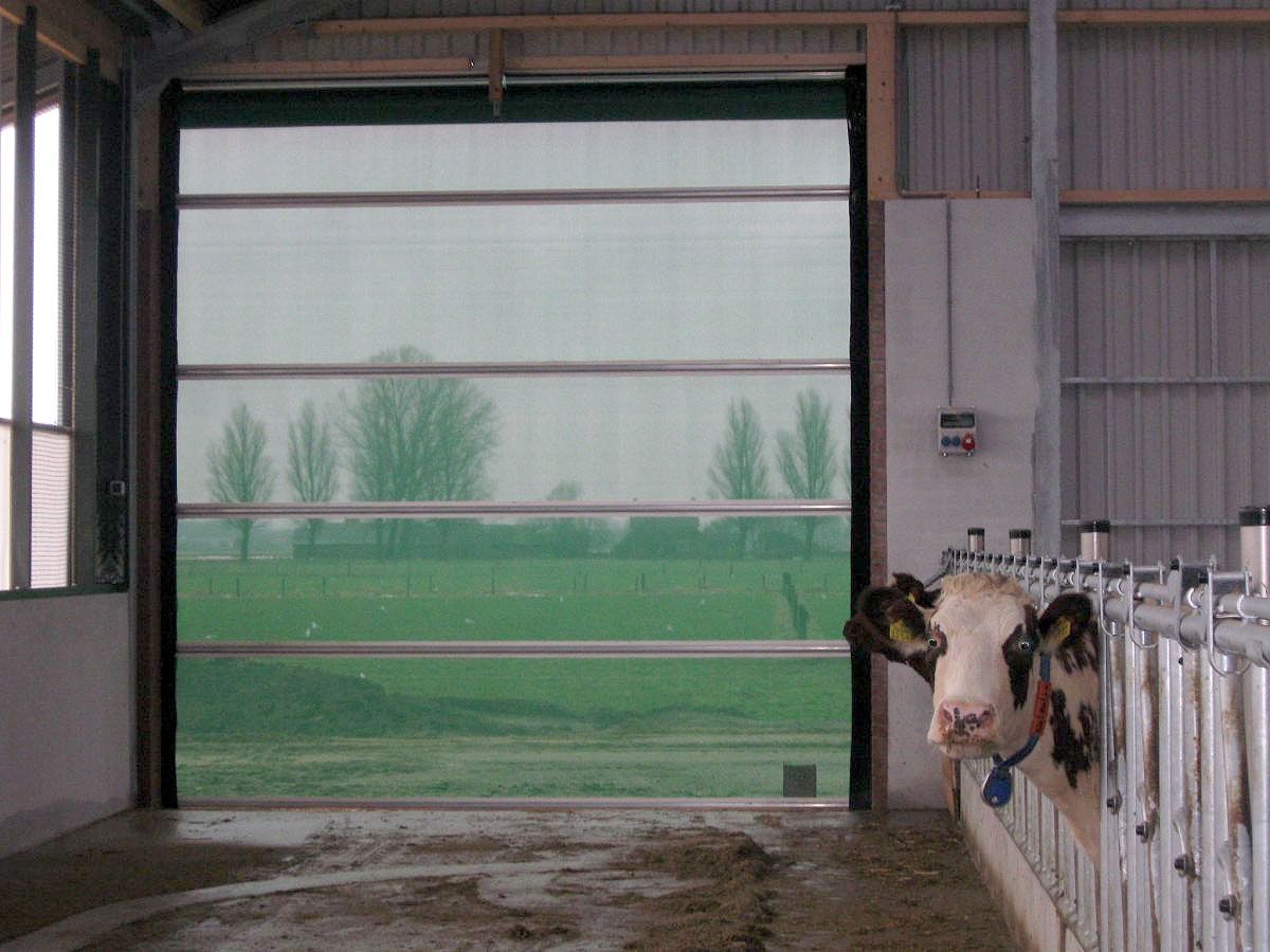 Innenansicht bzw. Durchsicht Stabitor mit grünem Windschutz