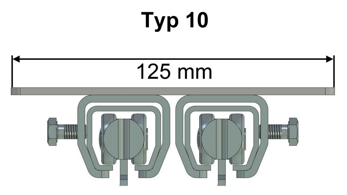 Doppel-Deckenmuffe an der Decke