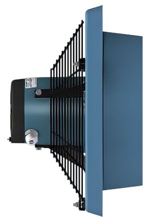 Seitenansicht mit Schutzgitter (nicht im Lieferumfang enthalten)