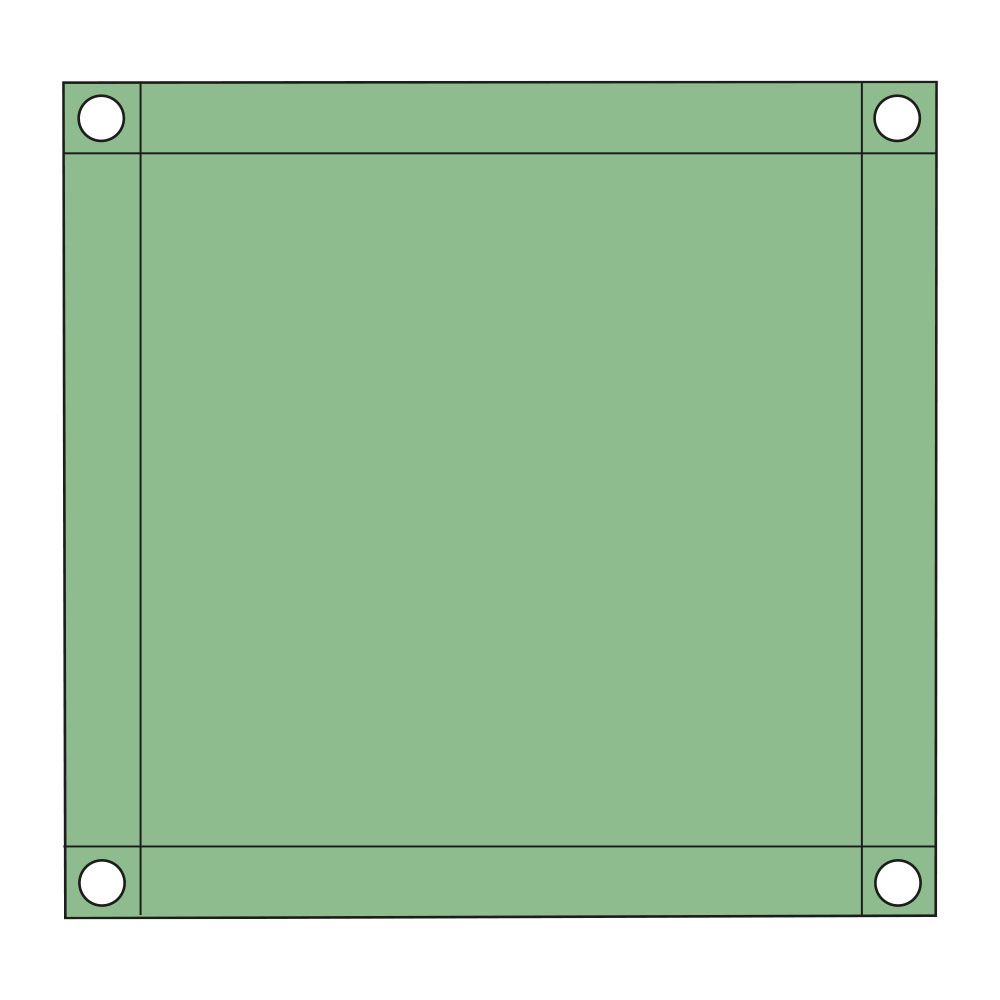 Skizze Sonnensegel quadratisch