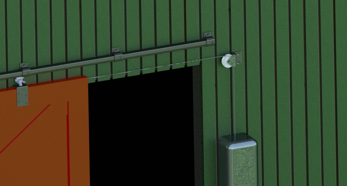 Umlenkrolle als Verschlußsystem für Schiebetore