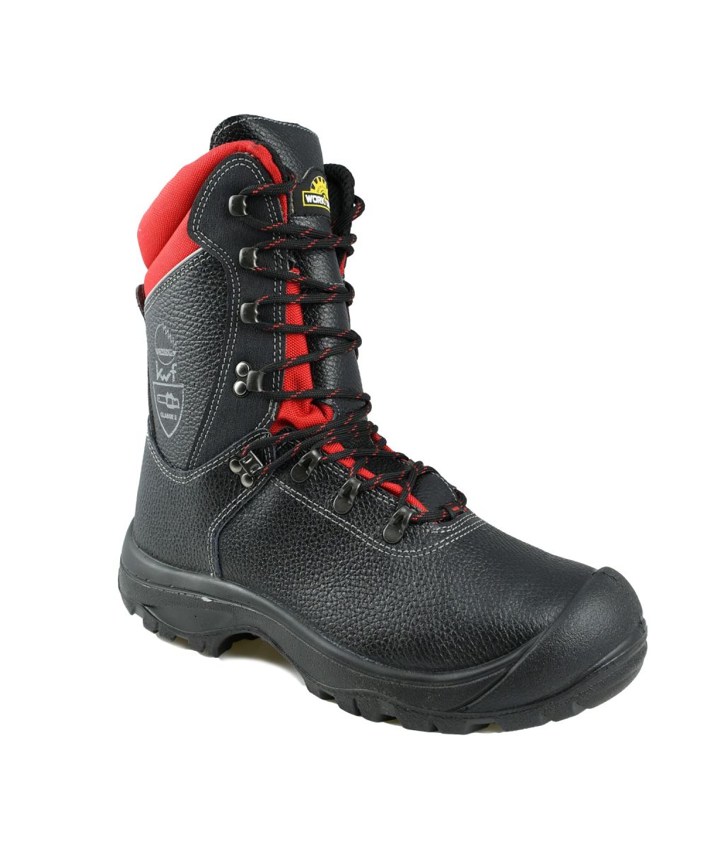 Sicherheits-Forstschutz-Lederstiefel