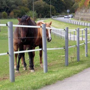 Kunststoff-Recyclingpfahl rund