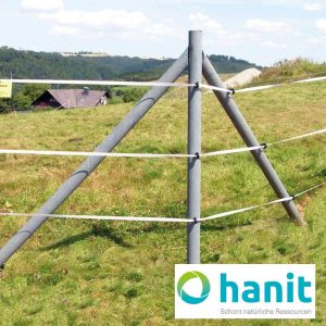 Kunststoff-Recyclingpfahl rund