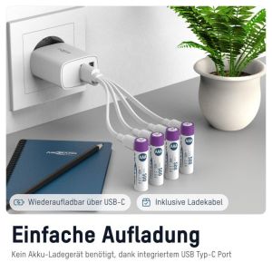 Lithium Akkus Micro 4 Stück