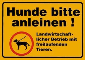 Schilder für Landwirtschaft und Tierhaltung