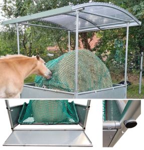 Heu-Raufe mit aushängbarem Seitenteil