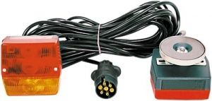 Funk LED Anhängerbeleuchtung 7 plg Stecker mit LiOn Akku 