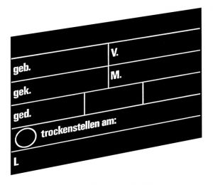 Stalltafel für Rinder