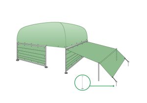 Sonnensegel für Weidezelt 2,75 m