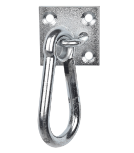 Karabinerhaken auf Platte